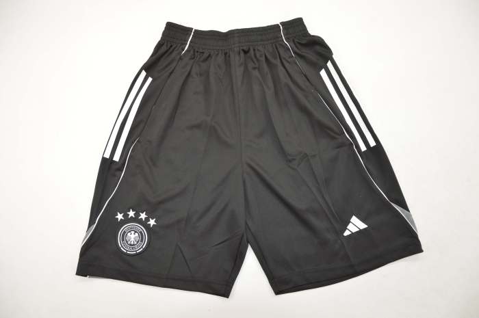 Fan Version 2025-2026 Germany Black Soccer Training Shorts Football Shorts