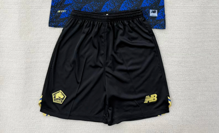 Fan Version 2026 Lille Third Away Black Soccer Shorts Football Shorts