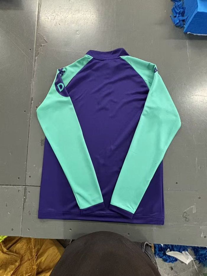 2025-2026 Valladolid Purple/Green Soccer Training Sweater and Pants Football Kit