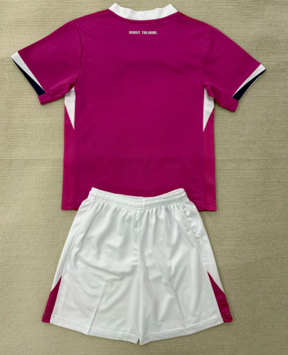 Youth Uniform Kids Kit 2025-2026 Toulouse Away Soccer Jersey Shorts Child Football Set