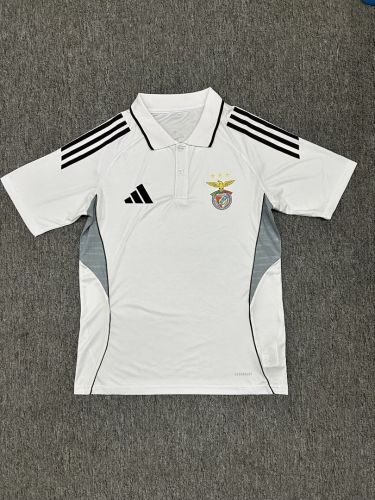 2025-2026 Benfica White Soccer Polo Football Shirt