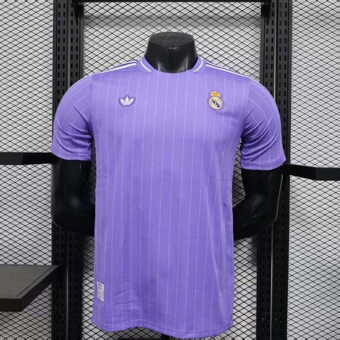 Player Version 2025-2026 Real Madrid Light Purple Casual Soccer Jersey Real Icon Football Shirt