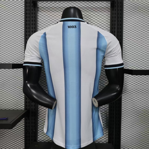 with Golden Front Patch Player Version 2026 Argentina Home Soccer Jersey Camisetas de Futbol