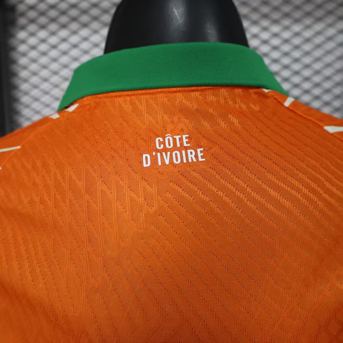 Player Version 2025-2026 Ivory Coast Football Shirt Côte d'Ivoire Orange Soccer Jersey