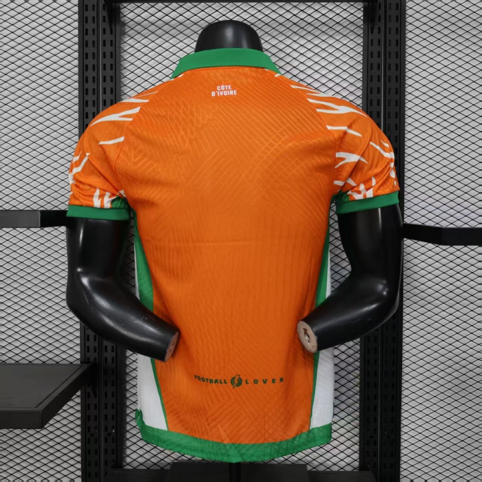 Player Version 2025-2026 Ivory Coast Football Shirt Côte d'Ivoire Orange Soccer Jersey