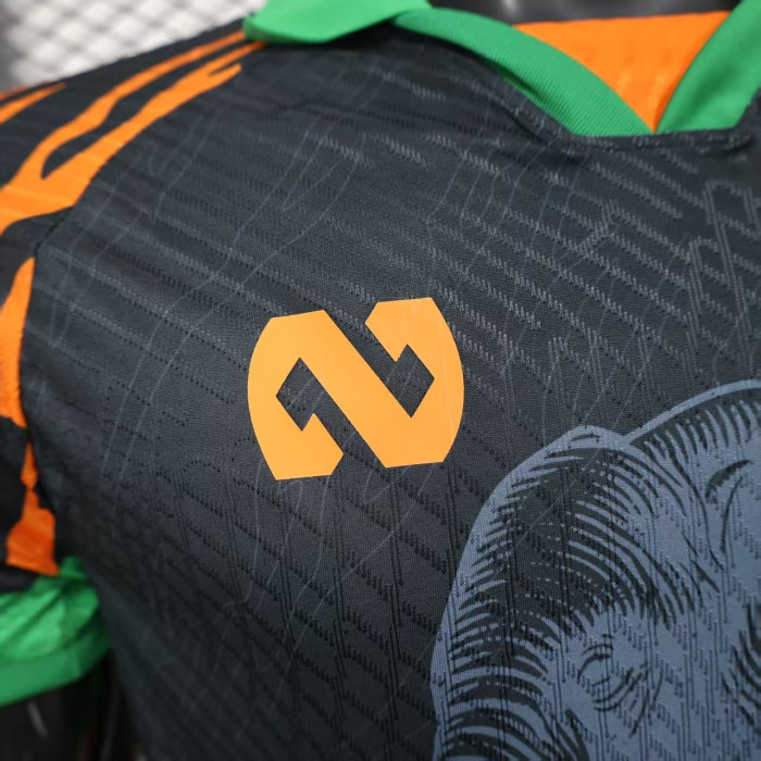 Player Version 2025-2026 Ivory Coast Football Shirt Côte d'Ivoire Black Soccer Jersey