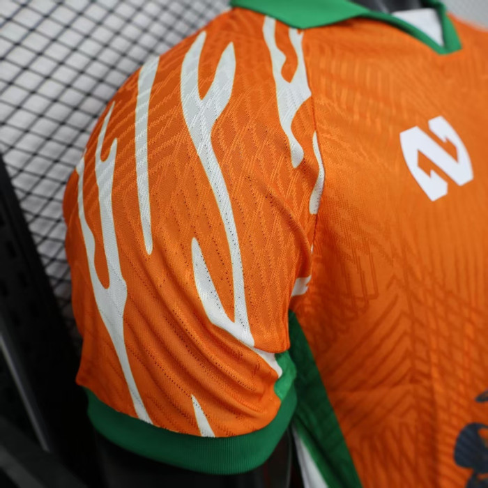 Player Version 2025-2026 Ivory Coast Football Shirt Côte d'Ivoire Orange Soccer Jersey