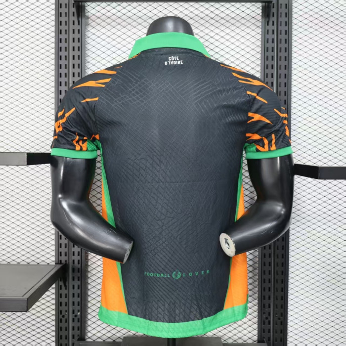 Player Version 2025-2026 Ivory Coast Football Shirt Côte d'Ivoire Black Soccer Jersey
