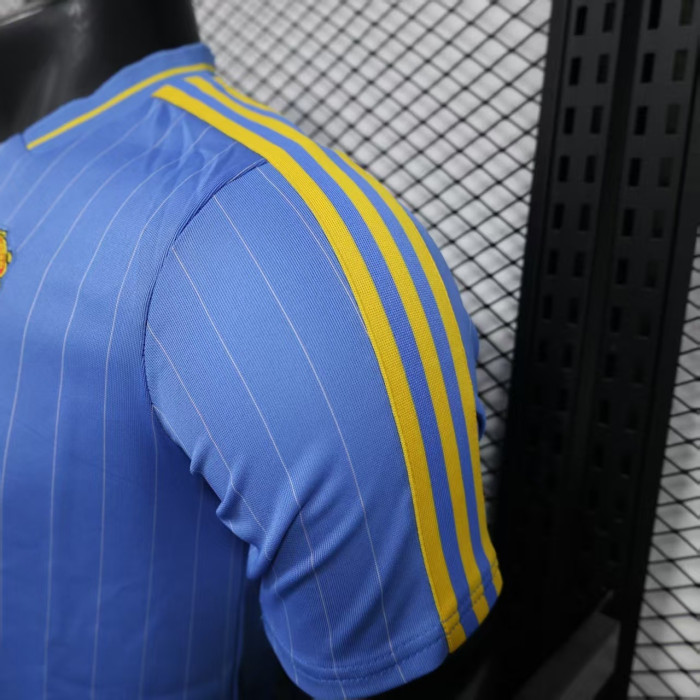 Player Version 2025-2026 Manchester United Blue Icon Soccer Casual Shirt