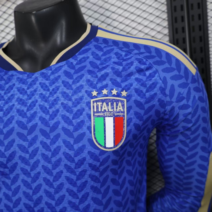 Player Version Long Sleeve Italy 2026 Home Soccer Jersey Football Shirt