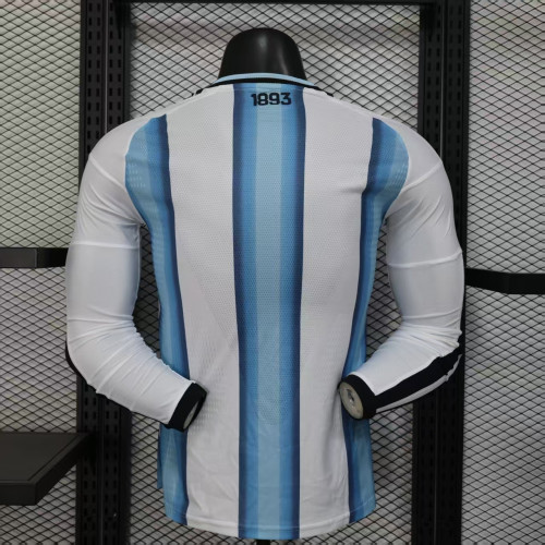 with FIFA World Champions 2022 Patch Long Sleeve Player Version 2026 Argentina Home Soccer Jersey Camisetas de Futbol