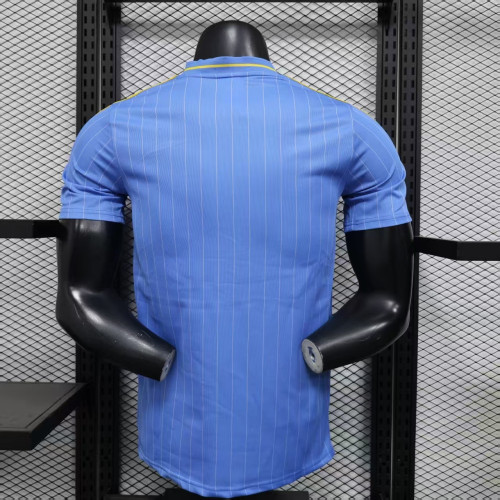 Player Version 2025-2026 Manchester United Blue Icon Soccer Casual Shirt