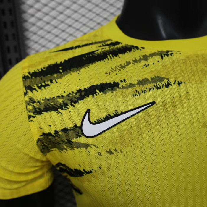 Player Version 2025-2026 Al-Ittihad Yellow Soccer Training Jersey Football Shirt