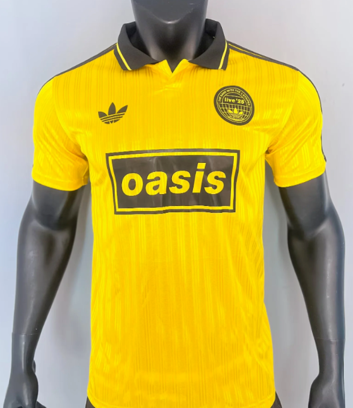 Fan Version 2025-2026 AD Oasis Yellow Soccer Jersey Football Shirt