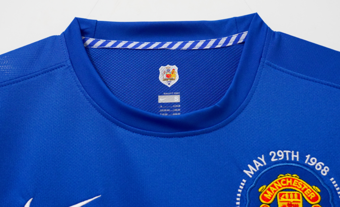 Retro Jersey 2008-2009 Manchester United 40th Anniversary Blue Soccer Jersey Vintage Football Shirt
