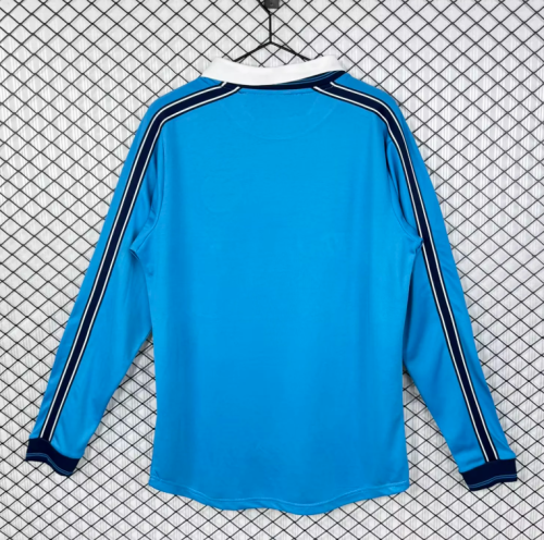 Long Sleeve Retro Jersey 1998-1999 Calcio Napoli Home Soccer Jersey Napoles Vintage Football Shirt
