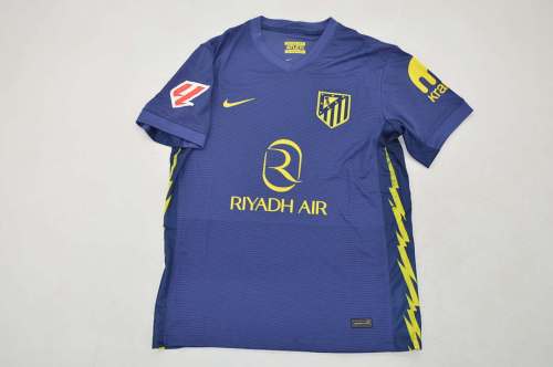 with Laliga Patch+Special Fonts Fan Version 2025-2026 Atletico Madrid Griezmann 7 Away Soccer Jersey Football Shirt