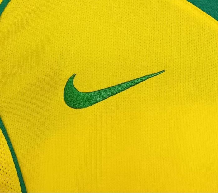 Long Sleeve Retro Jersey 2004 Brazil Home Soccer Jersey Brasil Camisetas de Futbol