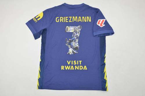 with Laliga Patch+Special Fonts Fan Version 2025-2026 Atletico Madrid Griezmann 7 Away Soccer Jersey Football Shirt