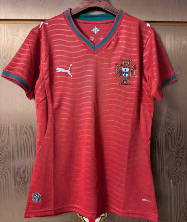 Women 2026 Portugal Home Soccer Jersey Girl Football Shirt