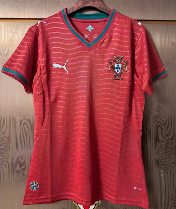 Women 2026 Portugal Home Soccer Jersey Girl Football Shirt