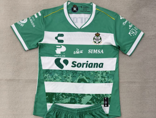 Fan Version 2025-2026 Santos Laguna Home Soccer Jersey Football Shirt