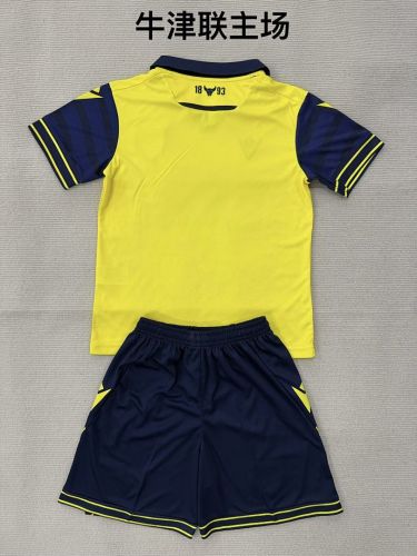 Youth Uniform Kids Kit 2025-2026 Oxford United Home Soccer Jersey Shorts Child Football Set