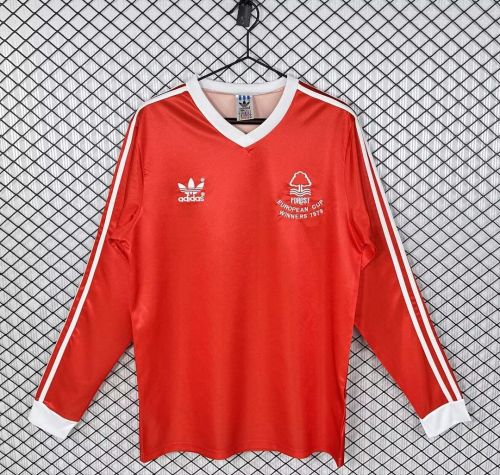 Long Sleeve Retro Jersey 1979 Nottingham Forest Home Soccer Jersey Vintage Football Shirt