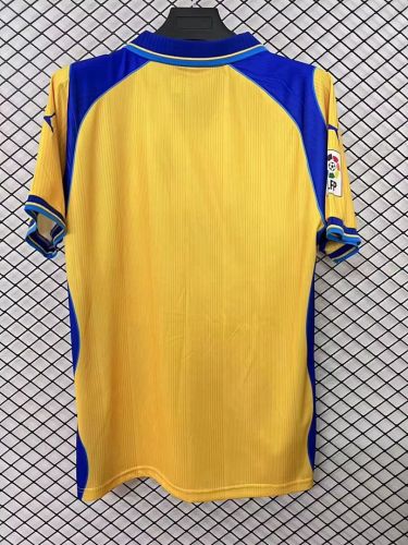 with LFP Patch Retro Jersey 2000-2001 Las Palmas Home Soccer Jersey Vintage Football Shirt