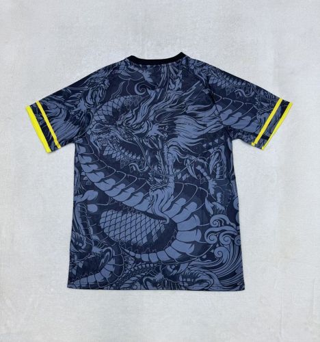 Fans Version 2025-2026 Real Madrid Dark Blue Dragon Version Soccer Jersey Real Football Shirt