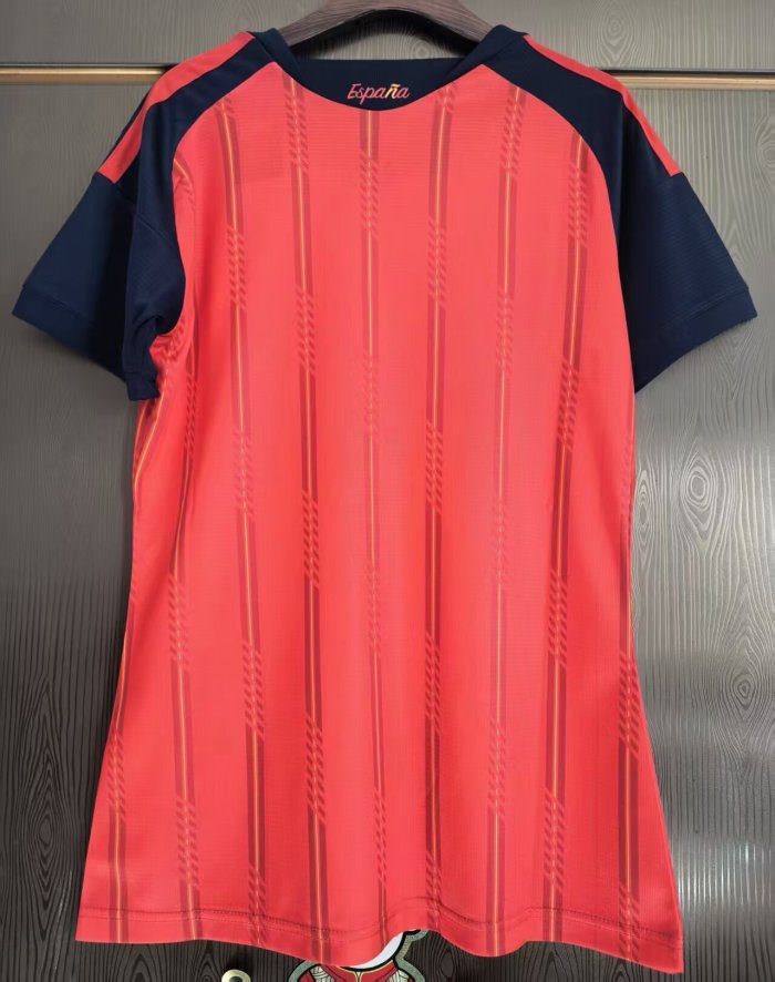 Women 2026 Spain Home Soccer Jersey Girl Football Shirt
