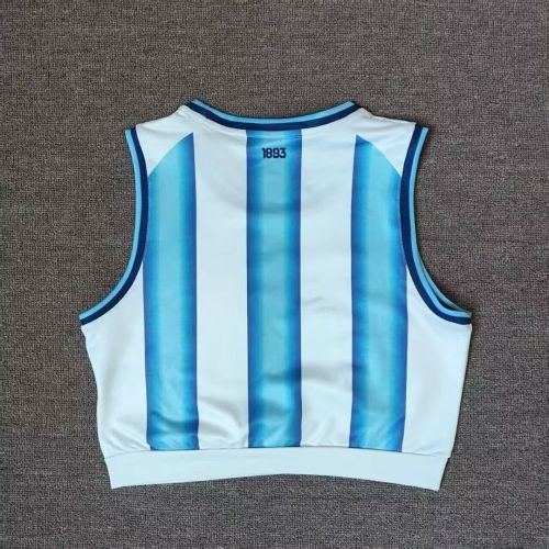 Women 2026 Argentina Home Soccer Yoga Vest Girl Football Jersey
