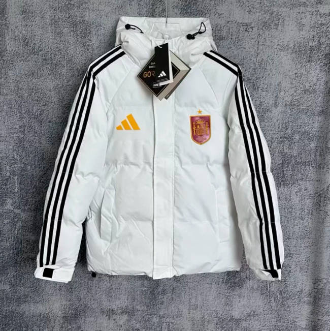 2026 Spain White Cotton Coat
