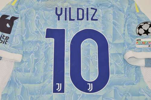 with JEEP+UCL Patch Maillot Juve Shirt Fans Version 2025-2026 Juventus YILDIZ 10 Away Soccer Jersey Football Shirt
