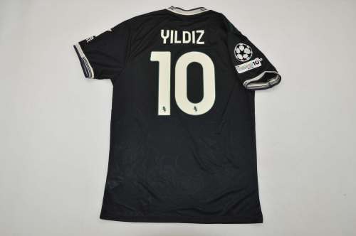 Maillot Juve Shirt Fans Version 2025-2026 Juventus YILDIZ 10 Third Away Black Soccer Jersey Football Shirt