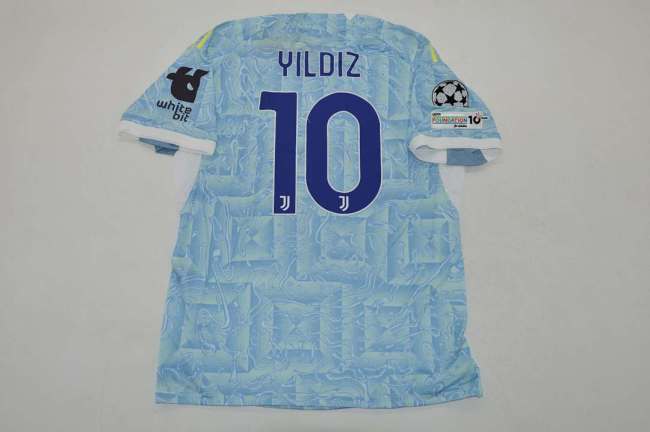 with JEEP+UCL Patch Maillot Juve Shirt Fans Version 2025-2026 Juventus YILDIZ 10 Away Soccer Jersey Football Shirt