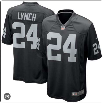 Marshawn Lynch Las Vegas Raiders Game Jersey Black NFL Shirt