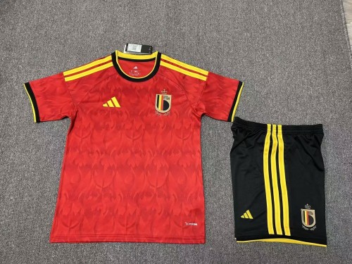 Adult Uniform 2026 BEL Home Soccer Jersey Shorts Men's Football Set