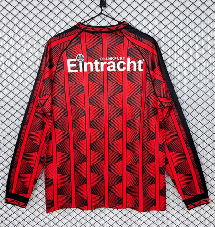 Long Sleeve Retro Jersey 1995-1996 Eintracht Frankfurt Home Football Shirt Soccer Jersey