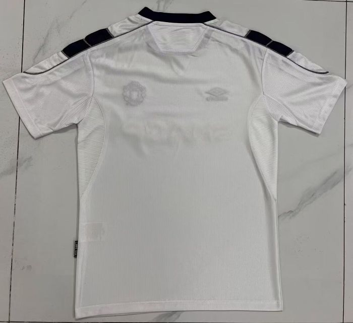Retro Jersey 1999-2000 Manchester United Away White Soccer Jersey Vintage Football Shirt