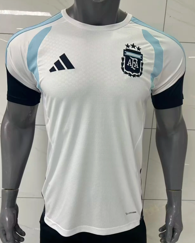 Fan Version 2026 Argentina White Soccer Training Jersey Football Shirt