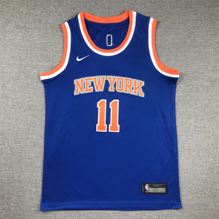New York Knicks 11 BRUNSON Blue NBA Shirt Men's Basketball Jersey