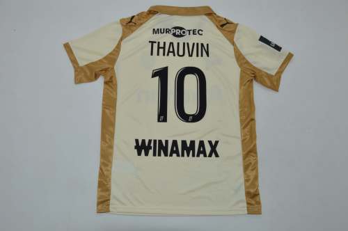 with Ligue 1 Patch Maillot Lens Fan Version 2025-2026 RC Lens THAUVIN 10 Third Away Soccer Jersey Football Shirt