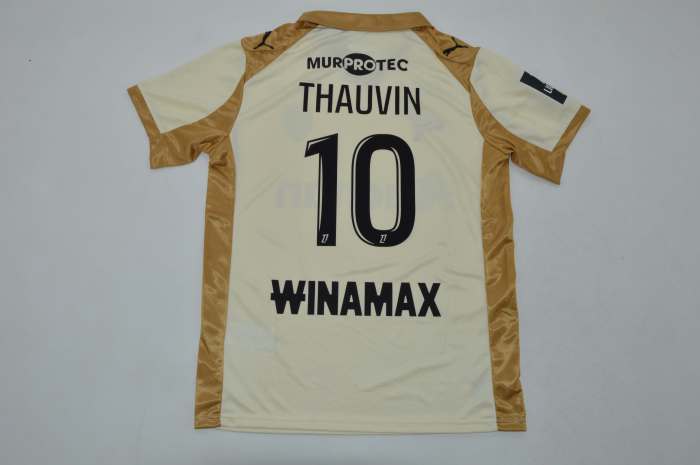 with Ligue 1 Patch Maillot Lens Fan Version 2025-2026 RC Lens THAUVIN 10 Third Away Soccer Jersey Football Shirt