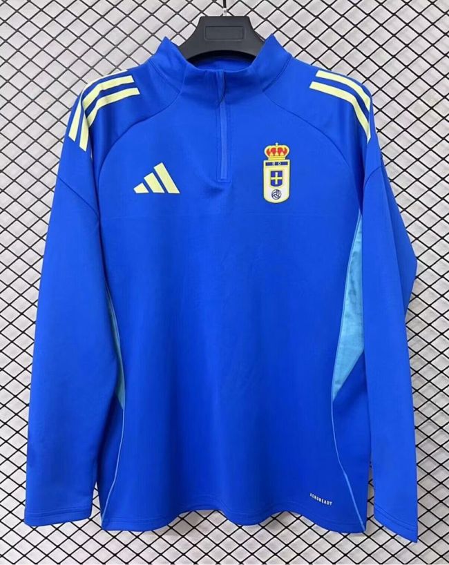 2025-2026 Real Oviedo Blue Soccer Training Sweater