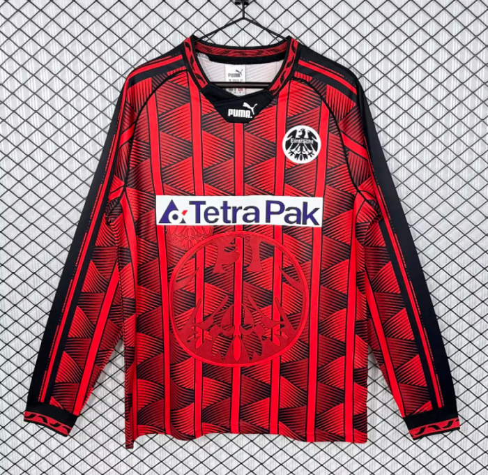 Long Sleeve Retro Jersey 1995-1996 Eintracht Frankfurt Home Football Shirt Soccer Jersey