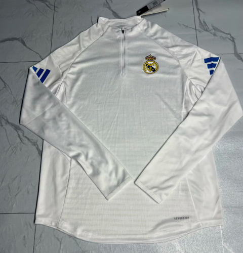 2025-2026 Real Madrid White Soccer Training Sweater