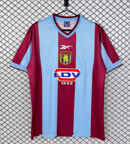 Retro Jersey 1999-2000 Aston Villa Home Soccer Jersey Vintage Football Shirt
