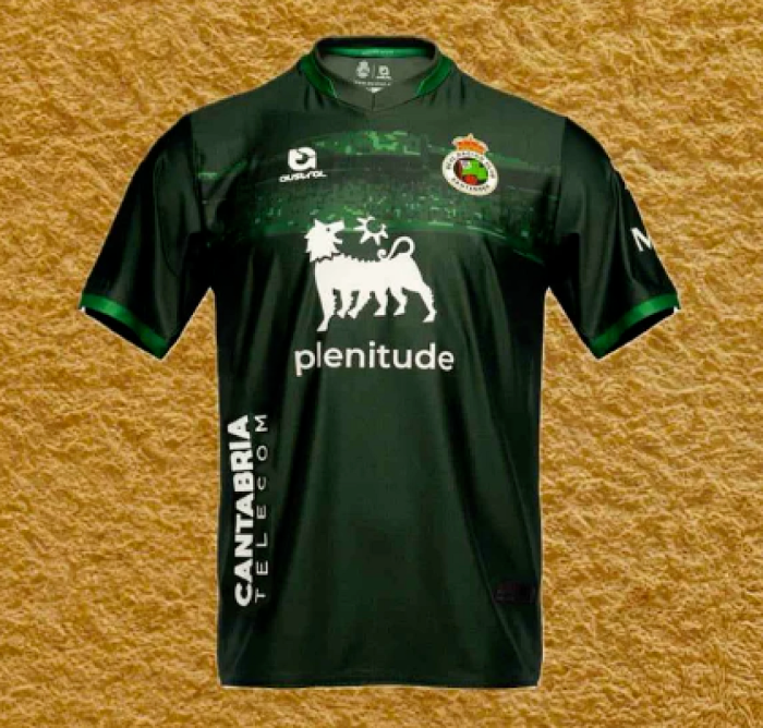 Fan Version 2025-2026 Racing de Santander RULO Y CONTRABANDA Green Soccer Jersey Football Shirt