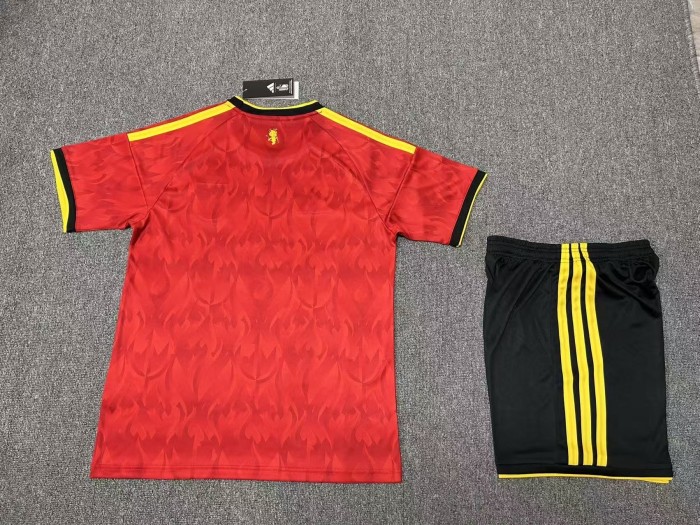 Adult Uniform 2026 BEL Home Soccer Jersey Shorts Men's Football Set